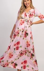 Floral maternity maxi